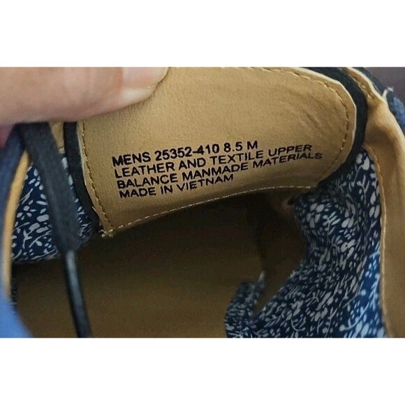 Stacey Adams Madison Navy Blue Leather Shoes Size 8.5 M  25352-410 Memory Foam